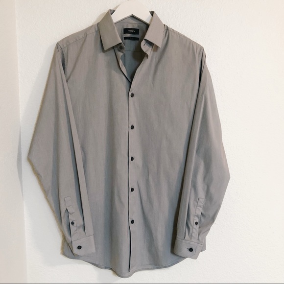 Theory Other - THEORY Slim Fit Gray Dover Dress Shirt